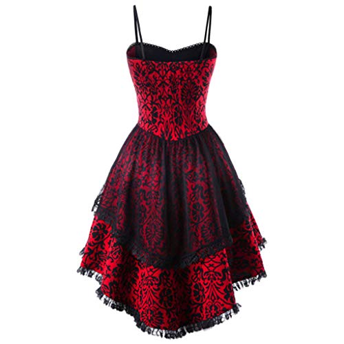 Vintage Party Dress for Women,Chaofanjiancai Sexy Sleeveless Gown Vintage Strappy Lace Up Flare Dress
