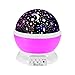 Slowton Star Night Light Projector for Kids, Starry Lighting Lamp Rotating Bedside Rest Light Baby Sleep Soothers Colorful LED Moon Star for Baby Nursery Bedroom Room (Pink)