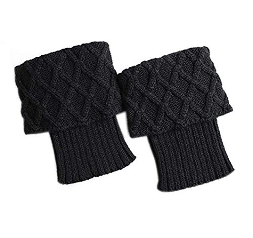 Jiuhexu 5 Pairs Women Winter Warm Crochet Knitted Boot Cuff Socks Short Leg Warmers (5 Pair-D)