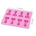 3D Penis Ice Cube Mold，Food Grade Silicone Ice cube Tray, Chocolate Nut Cake Sugar CandyMold Maker for Whiskey Cocktails (2 Pack)