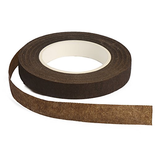 LOKIPA Brown Floral Tape 1/2" Wide Floral Tape 30 Yards Floral Arrangement Accessories for Bouquet Stem Wrap Wedding Bouquet Flower