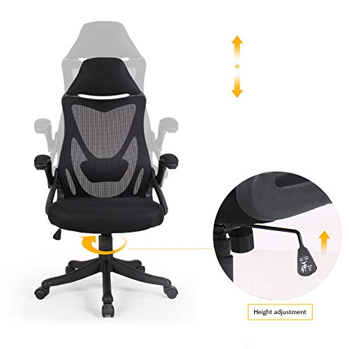 BERLMAN Ergonomic High Back Mesh Office Chair with Adjustable Armrest