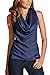 PinkWind Women's Sleeveless Draped Cowl Neck Tank Tops T Shirts 11 Colors