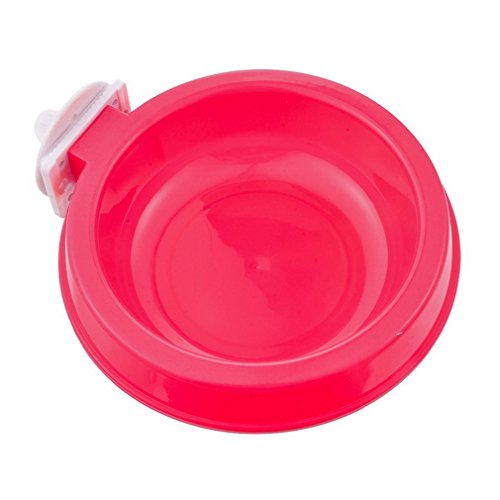 URIJK Cage Dog Bowl - Hanging Plastic Shallow Dog Bowl with Bolt Holder - Removable Water Food Feeder Bowl Dish Cage Coop Cup for Pet Cat Bird Puppy - Thumbnail 6