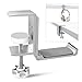 Foldable Headphone Hook Holder, Aluminum Headset Stand Hanger Clamp Under Desk Space Save Mount with Foldable Arm, Universal Fit All Headphones, Silverthumb 1