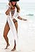 Women's Long Lace Swimsuit Bikini Cover Up Maxi Beach Dress Bathing Suit (White)