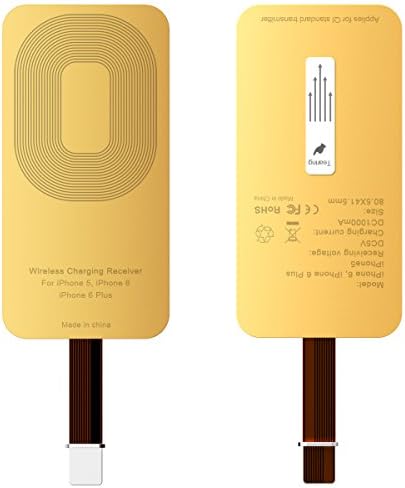 Wireless Charger Receiver, OLVOO Ultra Slim 0.5 Mm Qi Wireless Charging Receiver Patch Module Chip for iPhone 7/7 Plus /6/6S Plus/5/5S/SE/5C (1Pack)