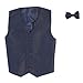 Vest and Clip On Baby Boy Bowtie set - NAVYBLUE - 2T/3T
