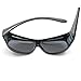 Unisex HD Night Driving Glasses Vision Care Eyes Protect Wrap Around Sunglasses Black