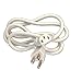 BYBON 25FT 18 AWG SJT Universal Power Cord NEMA 5-15P to C13,Computer/Printer Cord,White,UL listed.