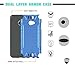 for Huawei Ascend XT2 Case with Full Glass Screen Protector (2nd Version Only), Elate 4G Case, H1711 Case, Metallic Brushed Design Slim Hybrid [Shockproof] Armor Defender Case Cover (Blue)
