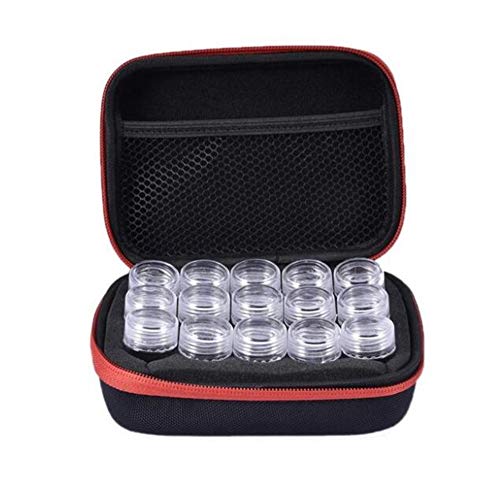 image for VAlink 15 Slots Embroidery Diamond Storage Box,Clear Medicine Painting