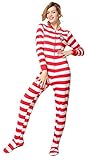 Cityoung Women's Striped Warm Cute Pajama Onesie