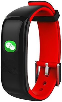 Lemumu P1 Plus Color Display Heart Rate Monitor Blood Pressure Smart Watches Fitness Bracelet Activity Tracker Smart Wristband,Red