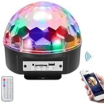 Disco Ball LED Party Dj Lights with Remote Control RBG Strobe Led Lamp 3W Light Stage Dance light Magic speaker + EDR RGB LED Lights Support bluetooth function.