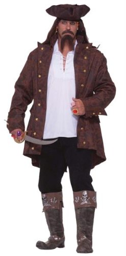 Pirate Captain Costume - Plus Size 3X - Chest Size 52-58
