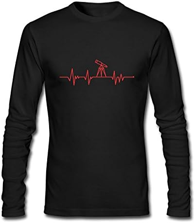 D8v5 Shirts Telescope Men Casual Tops Crew Neck Long Sleeve T-Shirts
