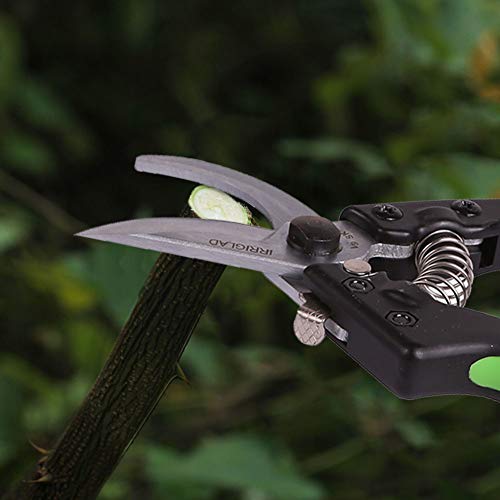 IRRIGLAD Steel Bypass Pruning Shears 8" Garden Scissors 2PC