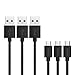 AUKEY Micro USB Cable 4ft x 3 Pack Android USB to Micro USB Cable High Speed USB 2.0 Sync and Charging Cord for Samsung Galaxy S7 S6 Edge, Kindle, Huawei, HTC, Sony, Motorola, Nokia, Tablet - Black
