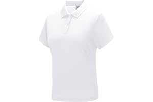 Casei Womens Polo Shirts Golf Shirts Quick Dry Moisture Wicking Black and White Polo Shirt