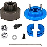 ZYCST 16T Flywheel Clutch Bell & Ball Bearings Set for HSP 94188 1/10 RC 1:10 Car Upgrade Parts Aluminum Alloy 16 Teeth Flywheel Assembly Kit Set (Color: Blue)