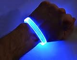 GlowCity LED Light Up Bracelets (Blue),2-pack
