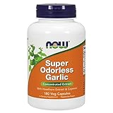 Now Supplements, Super Odorless Garlic with Hawthorn Extract and Cayenne, 180 Veg Capsules