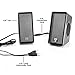 PC Computer USB Powered Speakers w/ 3.5mm AUX Input by GOgroove - SonaVERSE O2 (Black) - 2.0 Channel Dual Passive Bass Woofers, Built-in Volume Dial, Sleek Compact Design Ideal for Desktops & Laptops