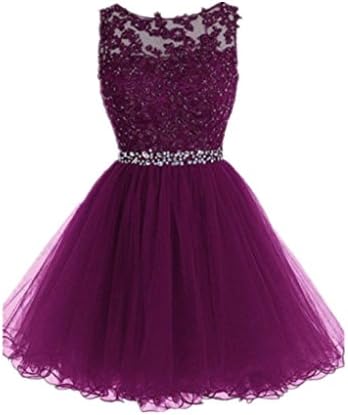 Drasawee Short Tulle Evening Cocktail Ball Gowns Prom Dresses for Teen Girls