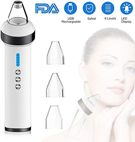 Blackhead Remover/Vacuum Acne Cleanser/Blackhead Removal with 4 Replaceable Suction Probes- Rechargeable Skin Clearing Tool