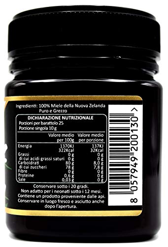 NaturalePiù Manuka-Honig 200+ MGO â 250g Manuka-Honig â Qualitätsprodukt hergestellt in Neuseeland â Von akkreditierten Laboratorien getestetes Methylglyoxal – Bild 4