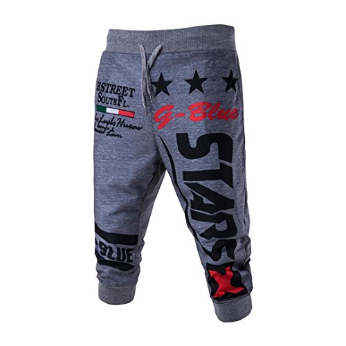 Men's Sport Pants, Fashion Printing Shorts Drawstring Elastic Waist Casual Loose Jogger Trouser (XXL, Gray C)