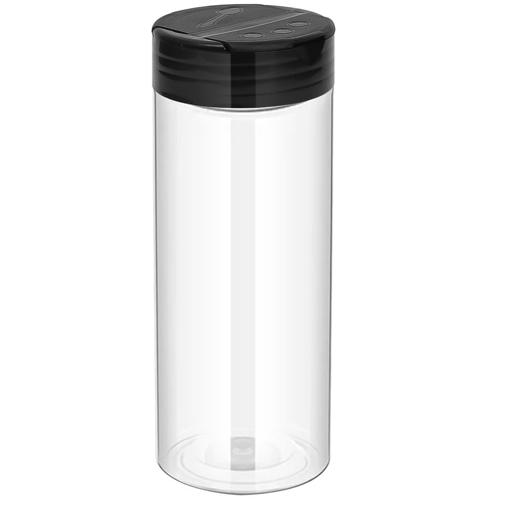 Photo 1 of 2PCS Clear Plastic Spice Jar with Shaker Lids Kitchen Seasoning Containers for Kitchen Storing Spice Powders (300ML)