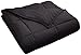 Superior Classic All-Season Reversible Down Alternative Comforter, Comfy, Fluffy, Cozy, Lightweight, Decorative, Duvet Insert, Plush, Oversized Bedding Essential, Box Quilt Design, King, Black