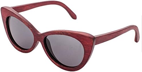 Chralter Handmade Polarized Bamboo Frame Classic Wooden Coated Sunglasses