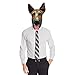 Off the Wall Toys German Shepherd Dog Animal Kingdom Halloween Costume Face Mask Kennel Club Brown Underdog Mask