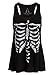 Women's Ribcage Skeleton Shirt Goth Top Skull Shirt Large
