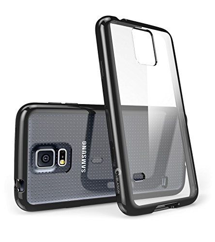 i-Blason Samsung Galaxy S5 Case - Scratch Resistant Hybrid Clear Case / Cover with TPU Bumper (Samsung Galaxy S5, Clear Black)