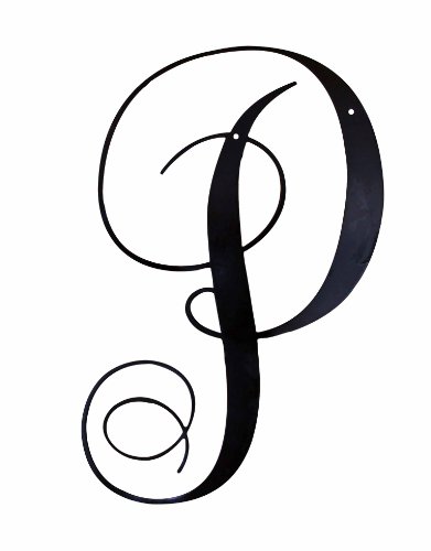 Amazon.com: 22 Inch Metal Script Letter "P" Door or Wall Hanging: Home