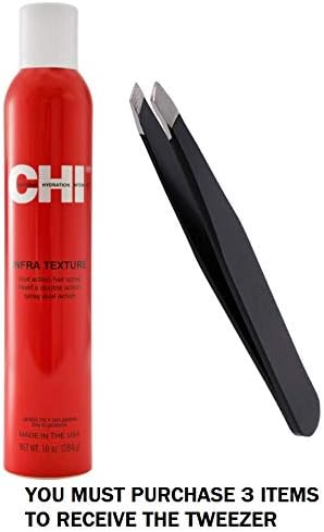 Chi Infra Texture dual action Hairspray 10oz+FREE PROFESSIONAL TWEEZER