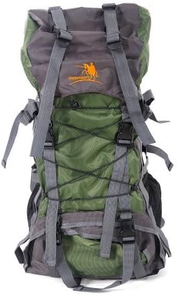 60L Water-resistant Hiking Backpack Backpack, Trekking Backpacking Pack, Climbing Bag, for Camping, Travel, Mountaineering, Outdoor Sports, with Rain Cover - Green