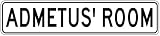 ADMETUS' ROOM - Kids Custom Boys Room Sign - Heavy Duty - 9"x36" Quality Aluminum Sign