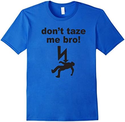 Men's Dicky Ticker Don't Taze Me Bro! T-shirt Tazers Large Royal Blue
