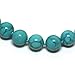 Gem Stone King 16 Inch Round 14MM Green Simulated Turquoise Howlite Necklace With Lobster Clasp