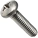 10-24 x 1 Pan Head Machine Screws, Full Thread, Phillips Drive, Stainless Steel 18-8, Bright Finish, Machine Thread, Quantity 50 Pieces by Fastenere