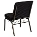Flash Furniture HERCULES Series 21''W Church Chair in Black Dot Patterned Fabric with Cup Book Rack - Gold Vein Frame