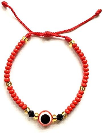 LUXURYGOLD888 RED EVIL EYE BRACELET FOR PROTECTION/PULSERA DE OJO DE LA BUENA SUERTE