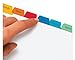 Avery 5-Tab Binder Dividers, Easy Print & Apply Clear Label Strip, Index Maker, Multicolor Tabs, 1 Set (11406)