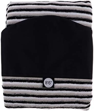 Tachiuwa Stretch Surfboard Sock Cover (Black) - Lightweight Board Bag (Shortboard, Longboard, and Hybrid and More)