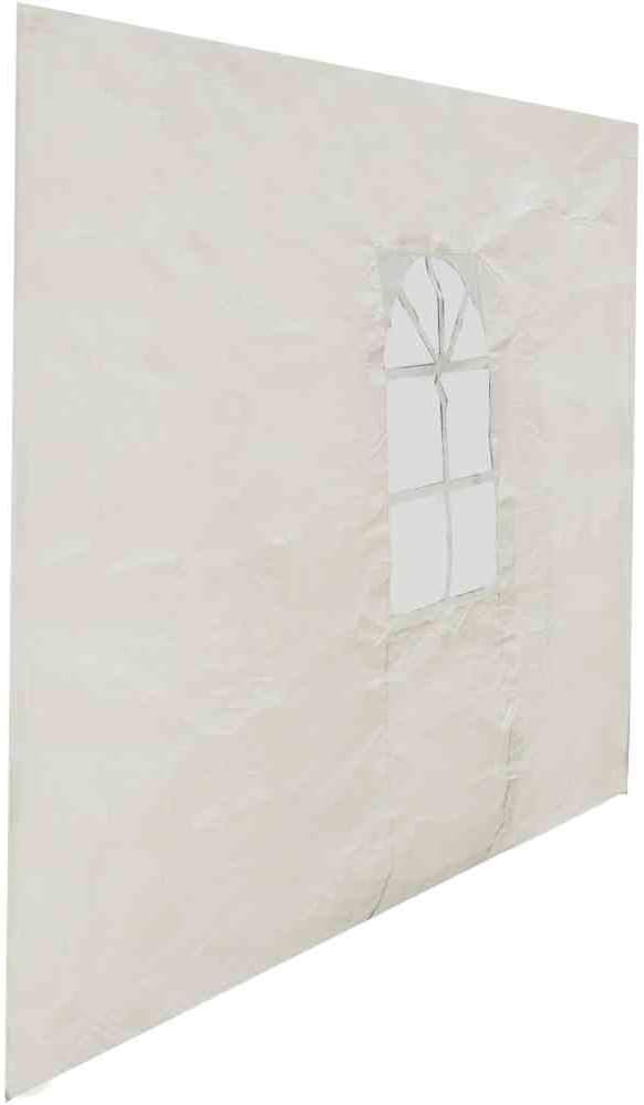 Siena Garden 491105 White side panel with window Polythene Fabric White